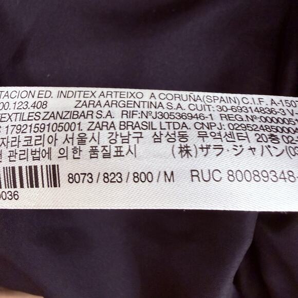 Zara Oversized Puffer Coat Glossy Shiny Jacket Size Medium Black Vogue Runway - Picture 10 of 16